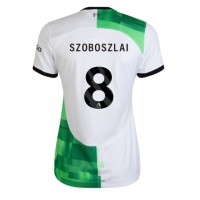 Camiseta Liverpool Szoboszlai Dominik #8 Visitante Equipación para mujer 2023-24 manga corta